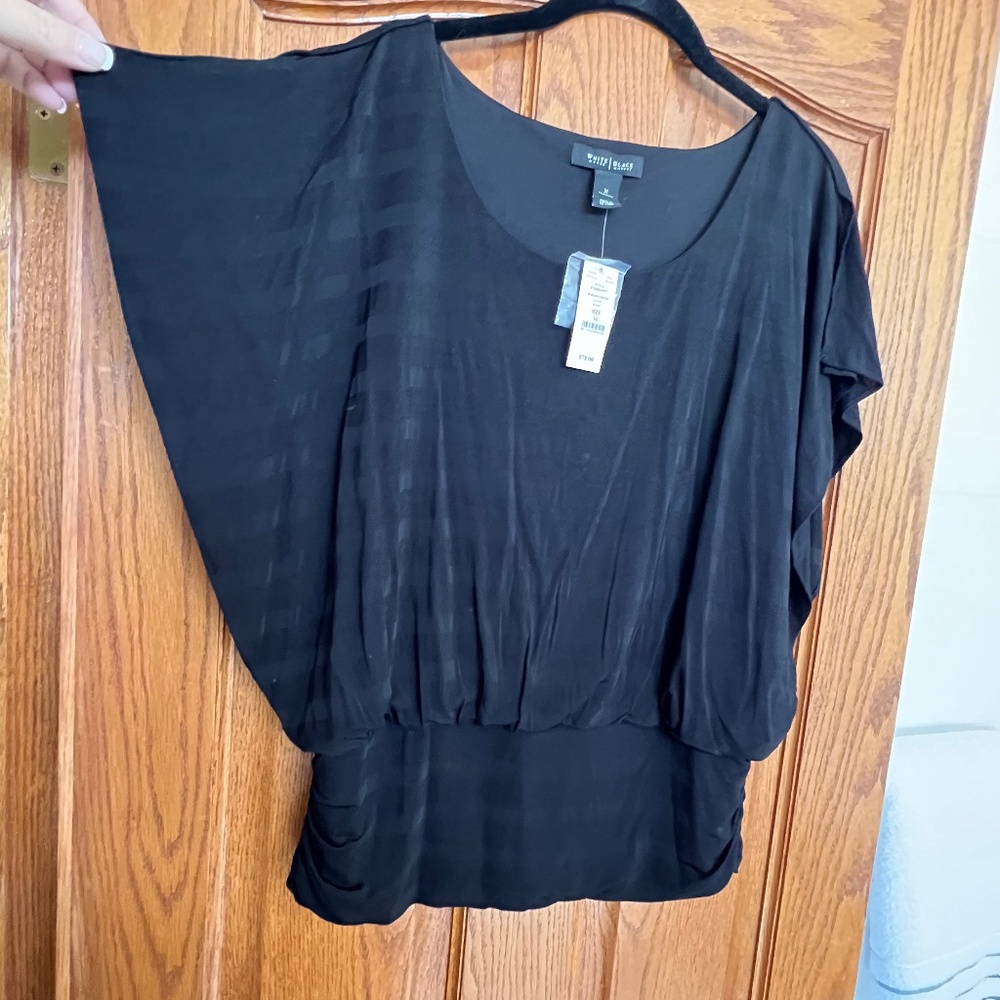 White House Black Market BB Shadow Stripe Top